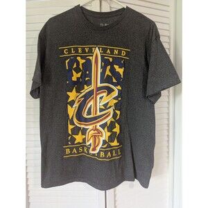 Cleveland Cavaliers Shirt Mens Large Gray Graphic Tee NBA Basketball Cavs Sword